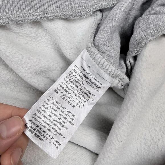 Calvin Klein Jeans Logo Sweatpants Light Gray Joggers Women Sz XXL Casual Fleece - Picture 4 of 9